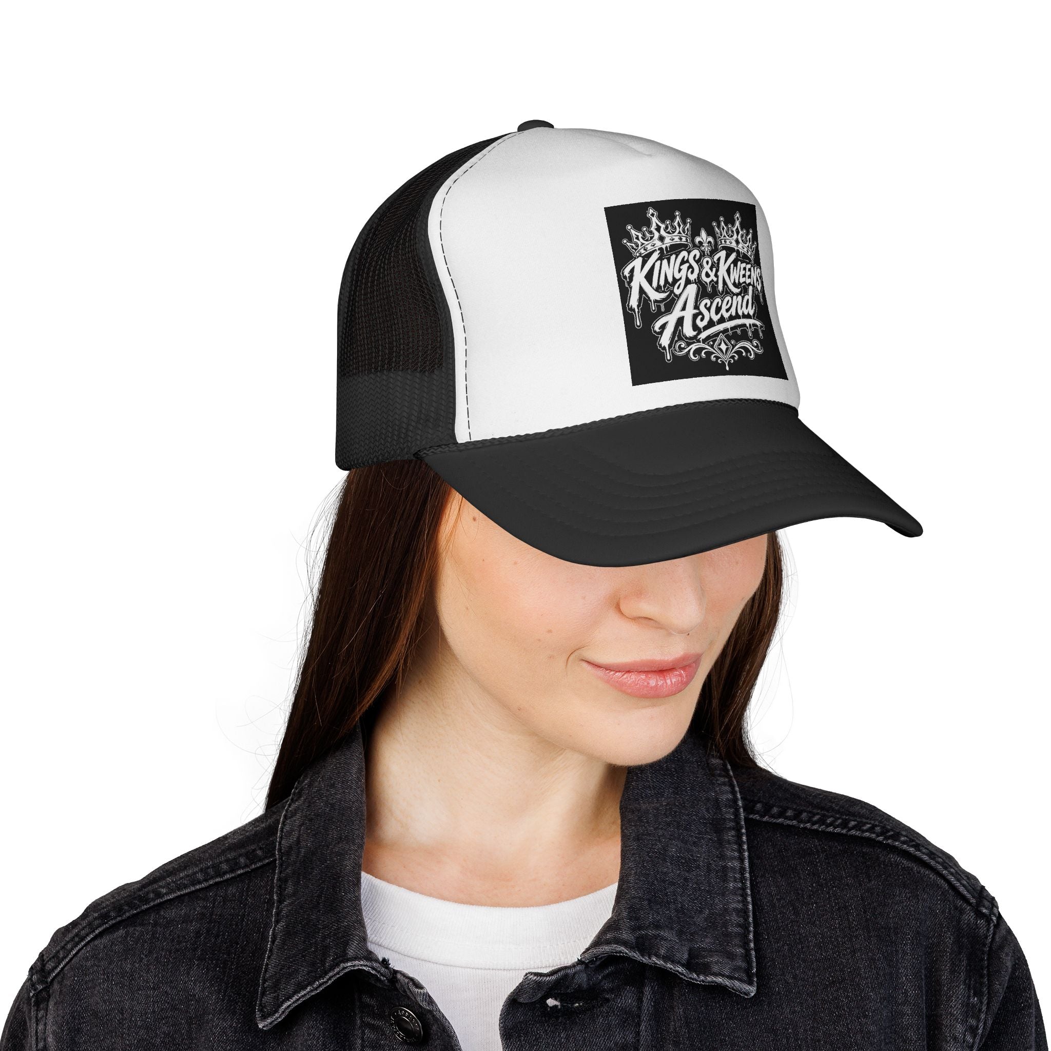 Trucker Cap — "Kings & Knees Ascend" Crown Graphic Mesh Hat