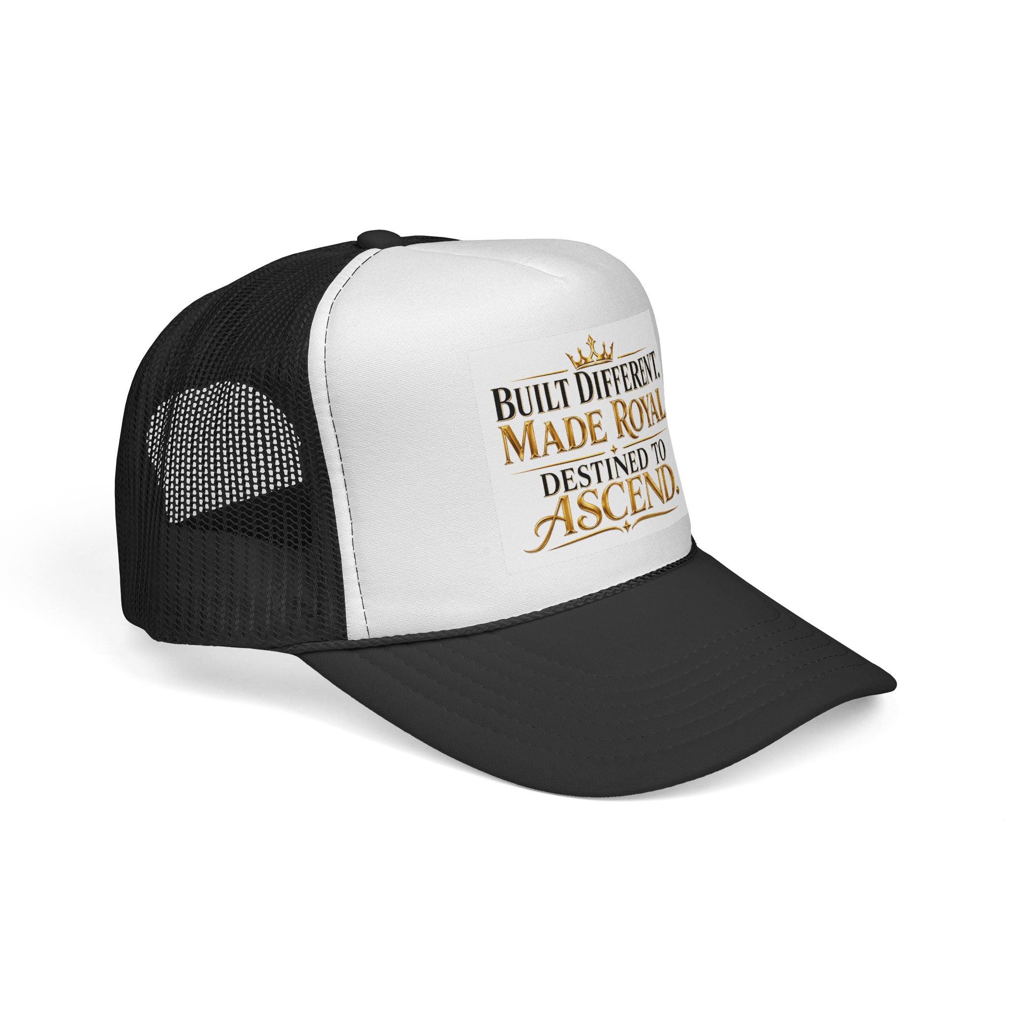 Made Royal Trucker Cap — "Built Different. Made Royal. Destined to Ascend." Inspirational Mesh Hat