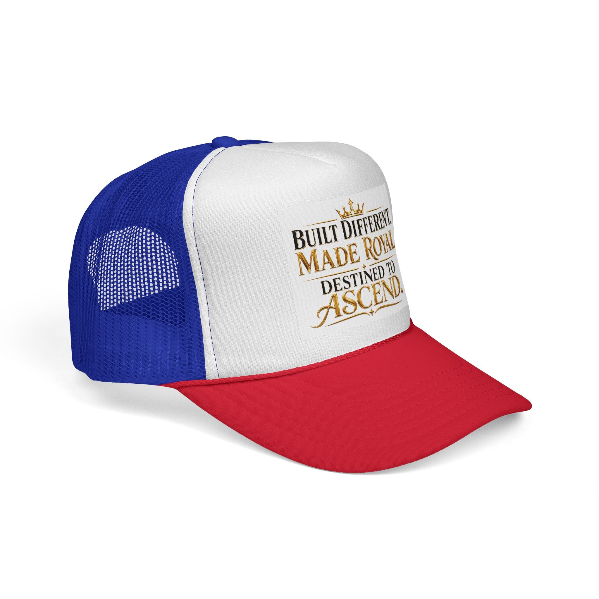 Made Royal Trucker Cap — "Built Different. Made Royal. Destined to Ascend." Inspirational Mesh Hat