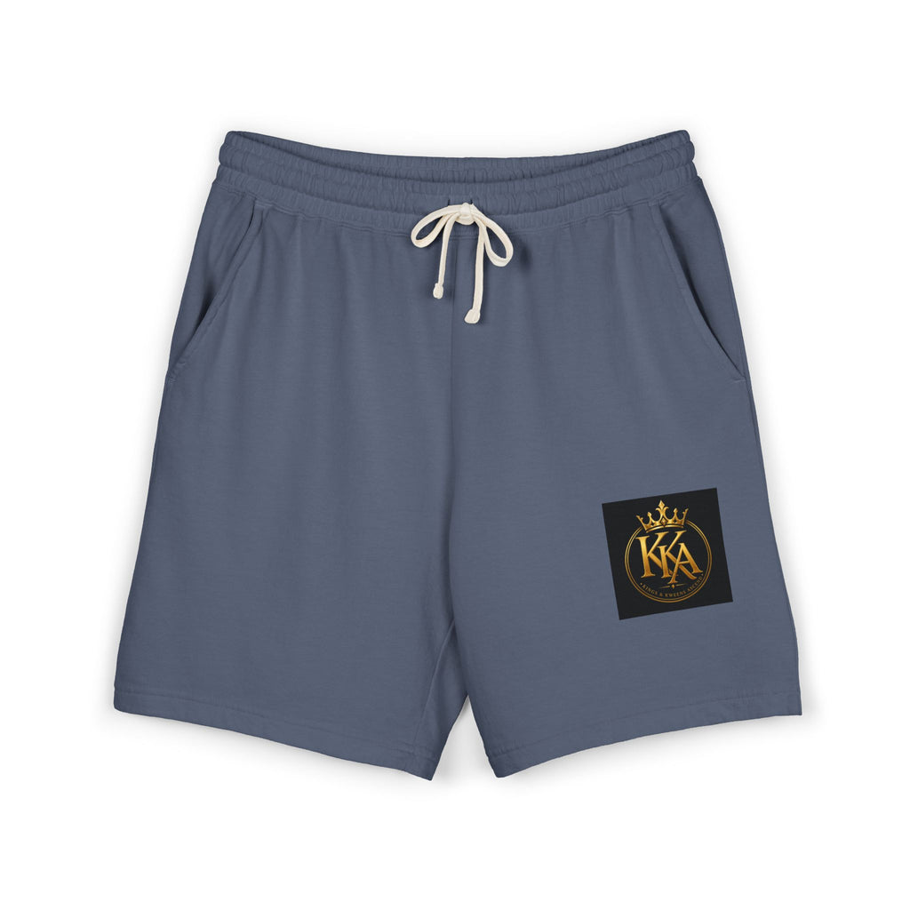 KKA Crown Logo Fleece Sweat Shorts — Garment-Dyed Casual Lounge Shorts