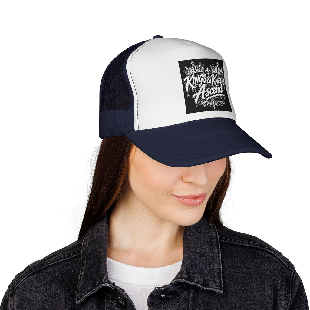 Trucker Cap — "Kings & Knees Ascend" Crown Graphic Mesh Hat