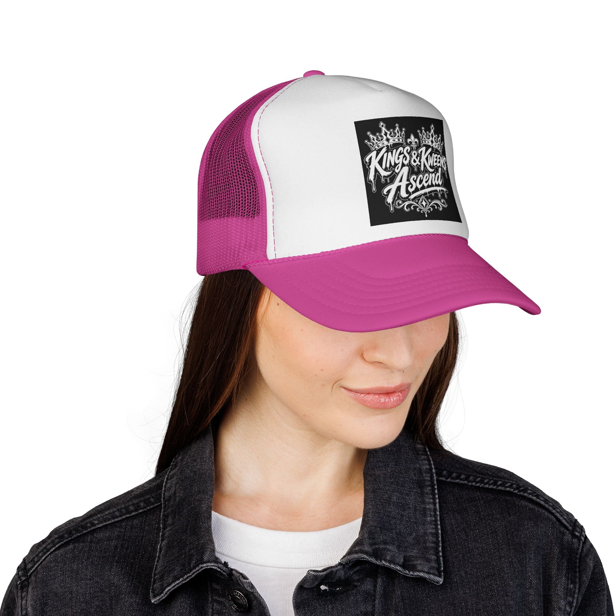 Trucker Cap — "Kings & Knees Ascend" Crown Graphic Mesh Hat