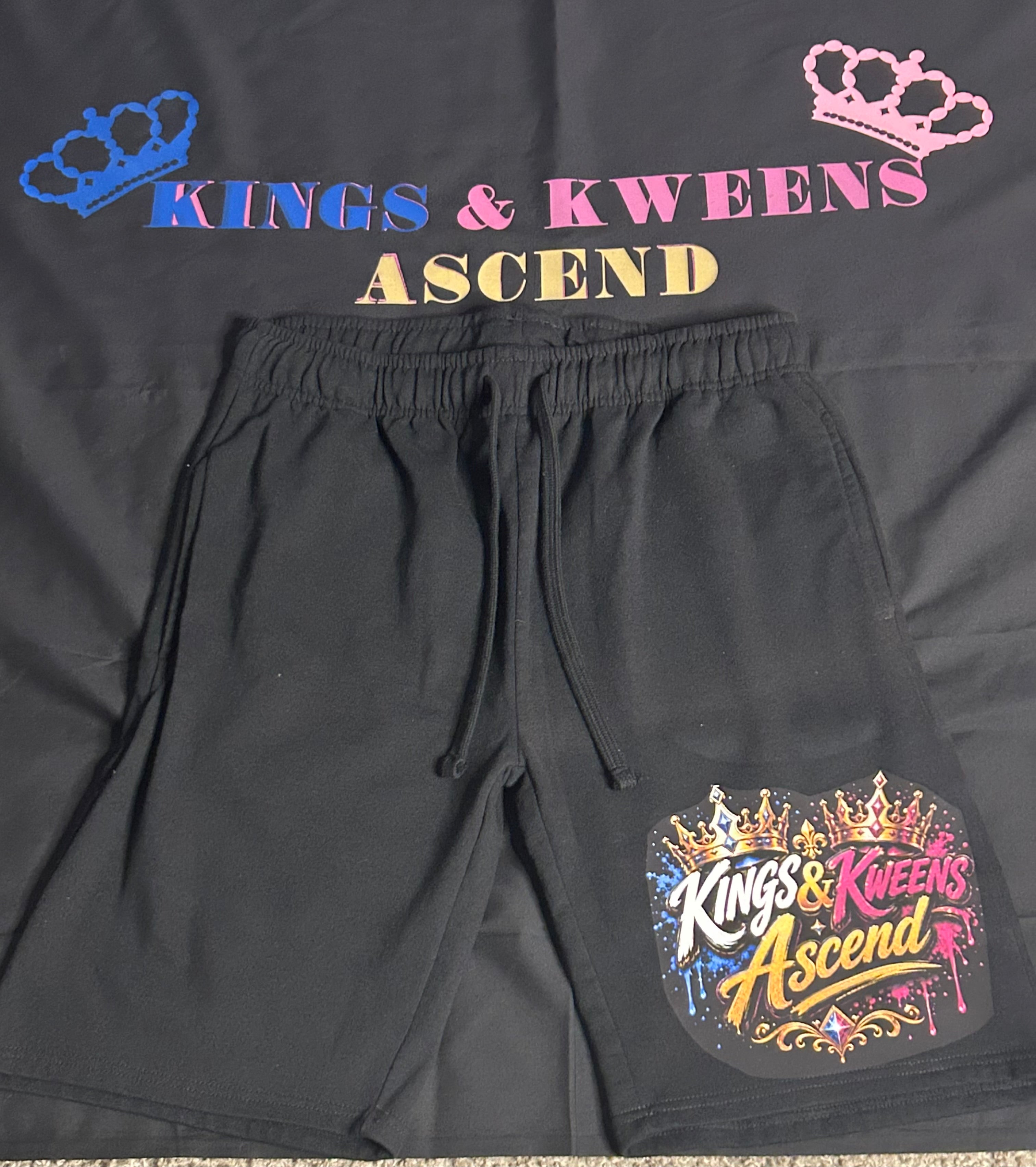 Kings & Kweens Ascend Signature Fleece Shorts – Classic Black