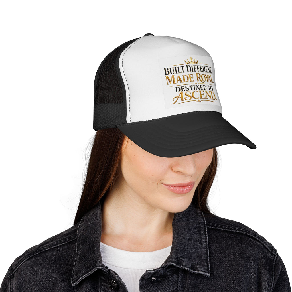 Made Royal Trucker Cap — "Built Different. Made Royal. Destined to Ascend." Inspirational Mesh Hat