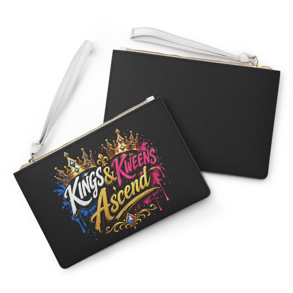 Kings & Kweens Ascend Clutch Bag — Bold Royalty Graphic Wristlet