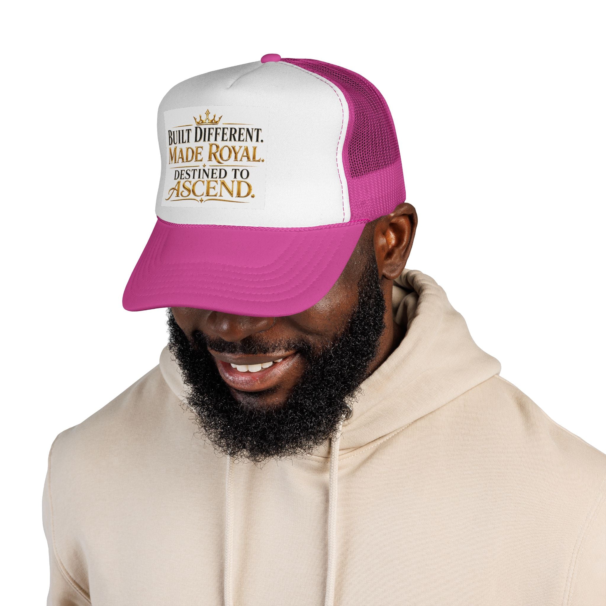 Made Royal Trucker Cap — "Built Different. Made Royal. Destined to Ascend." Inspirational Mesh Hat