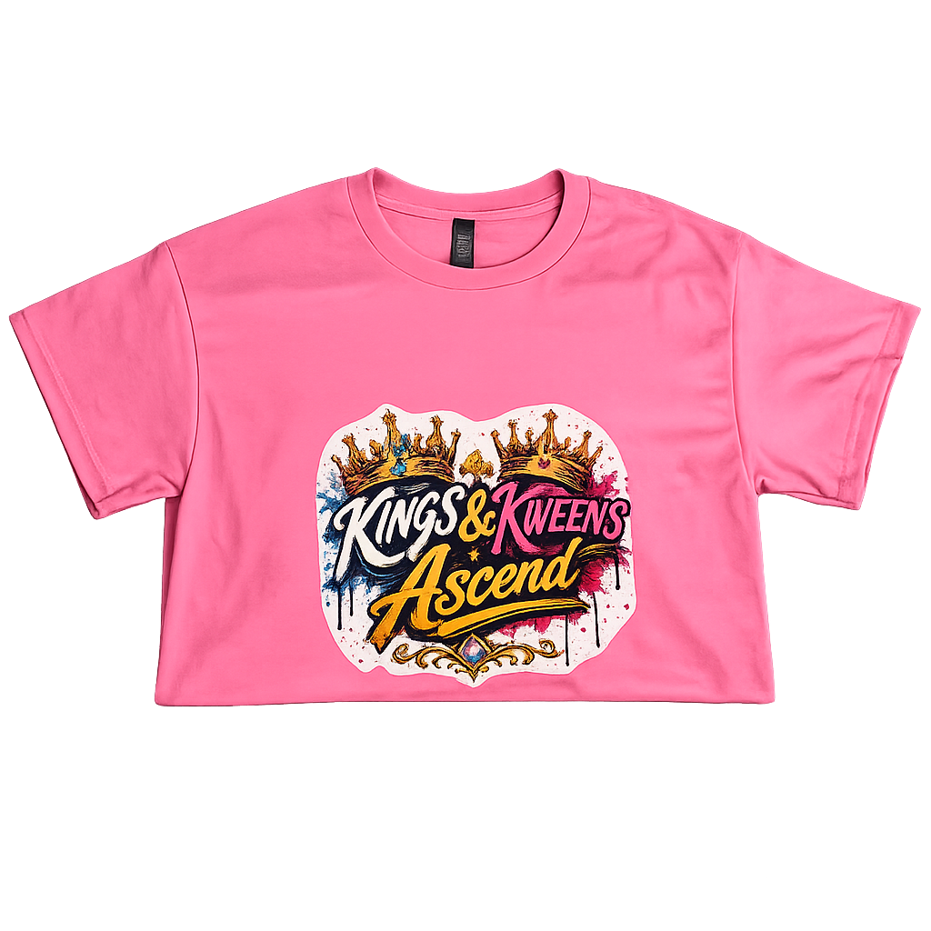 Kings & Kweens Ascend Signature Logo Tee – Vibrant Pink