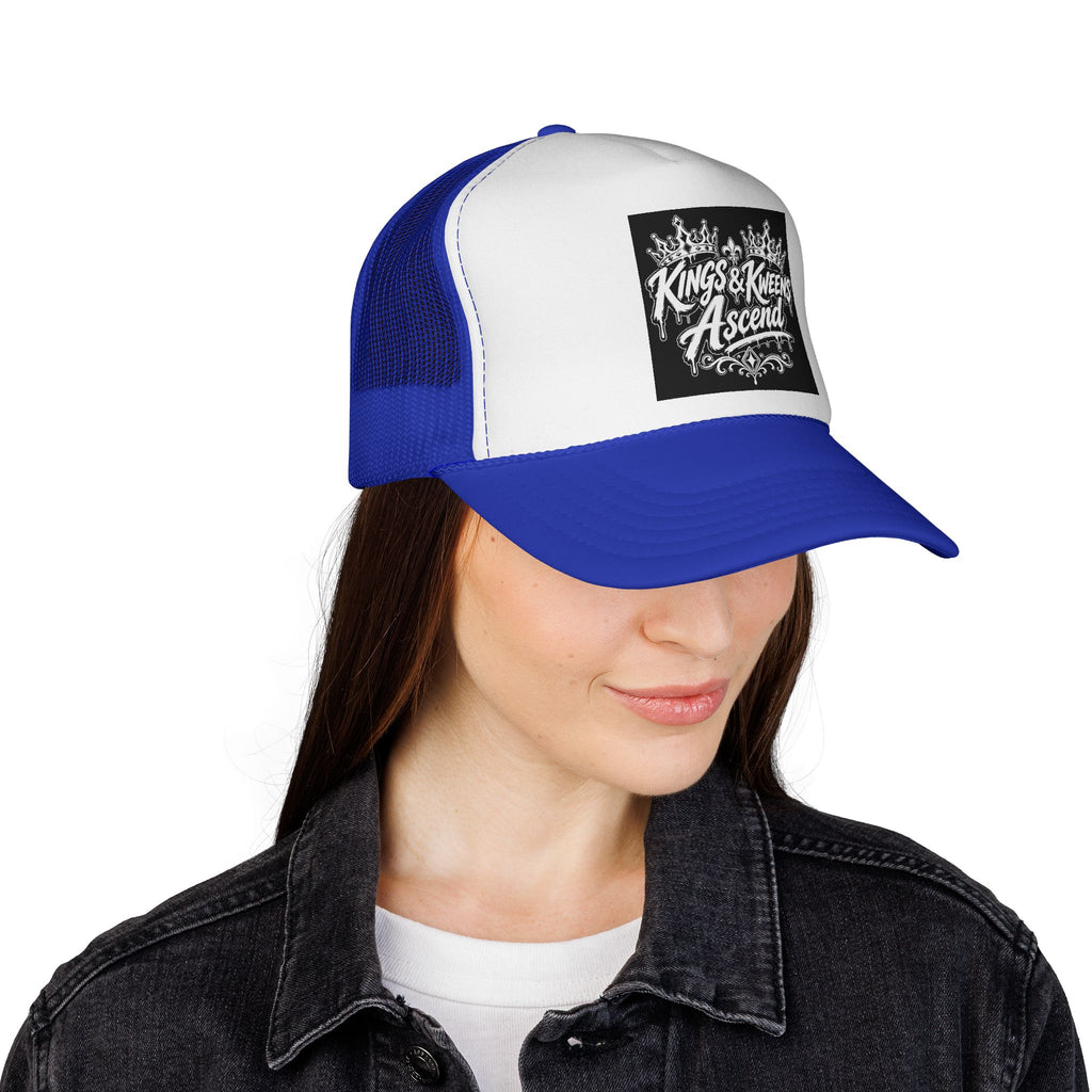Trucker Cap — "Kings & Knees Ascend" Crown Graphic Mesh Hat