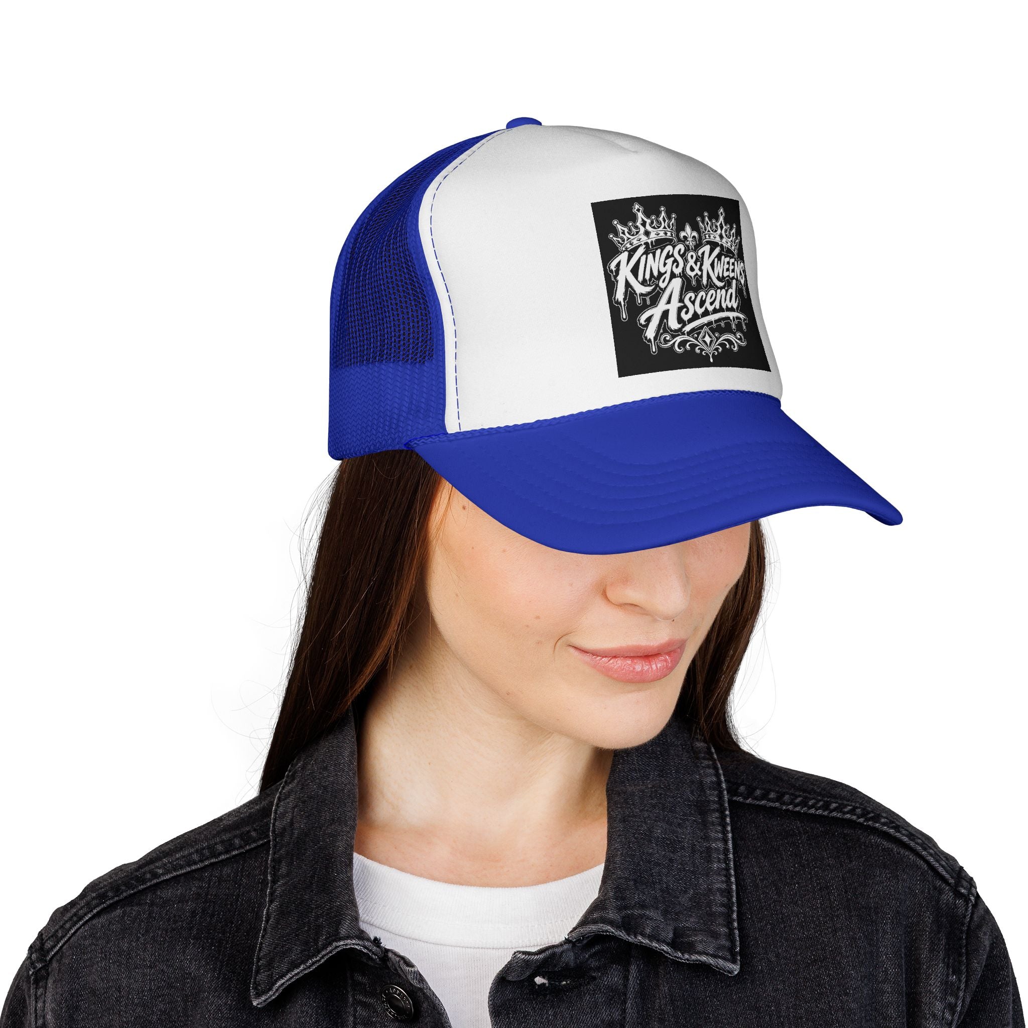 Trucker Cap — "Kings & Knees Ascend" Crown Graphic Mesh Hat