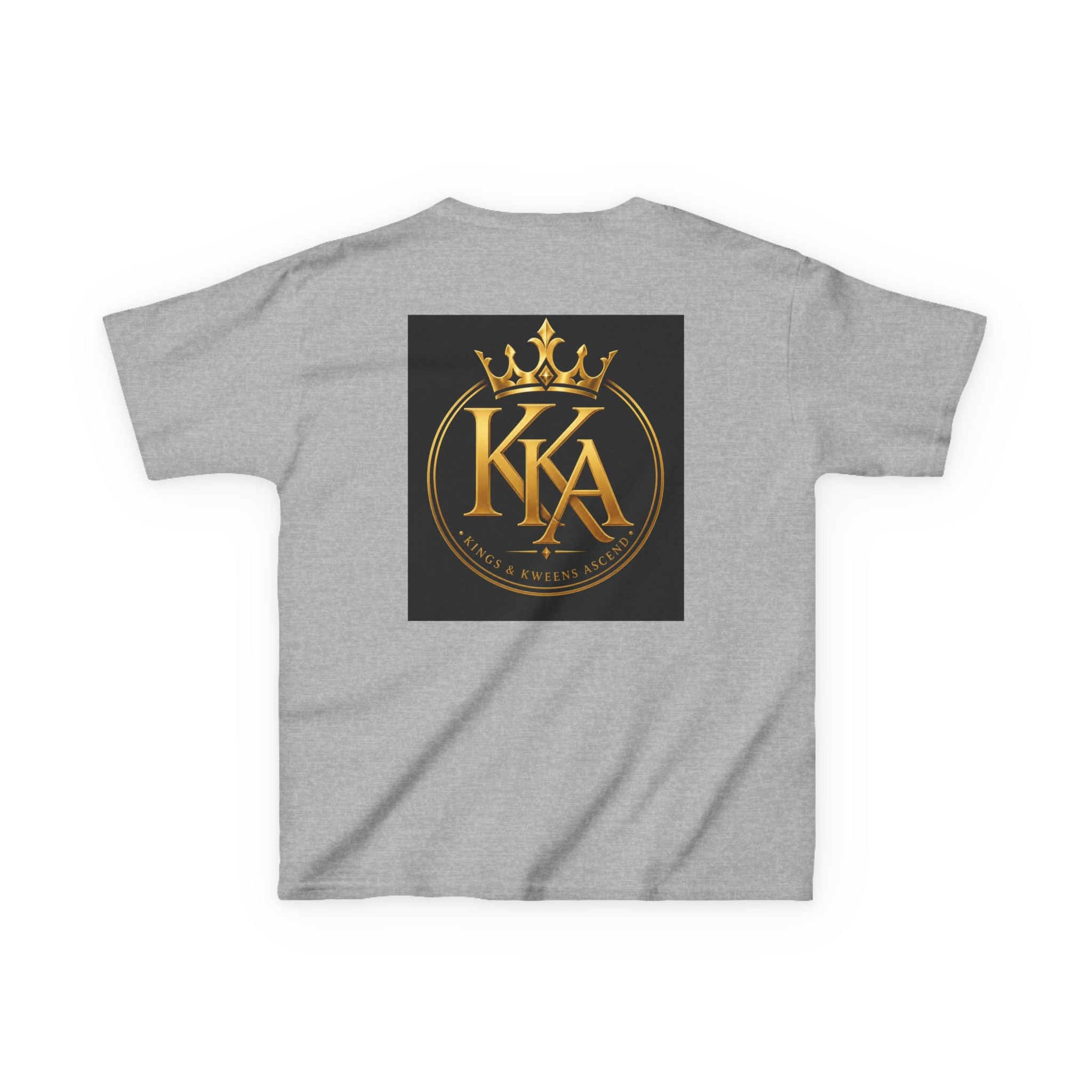 Kids Tee — "Built Different. Made Royal. Destined to Ascend." Gold Crown Graphic