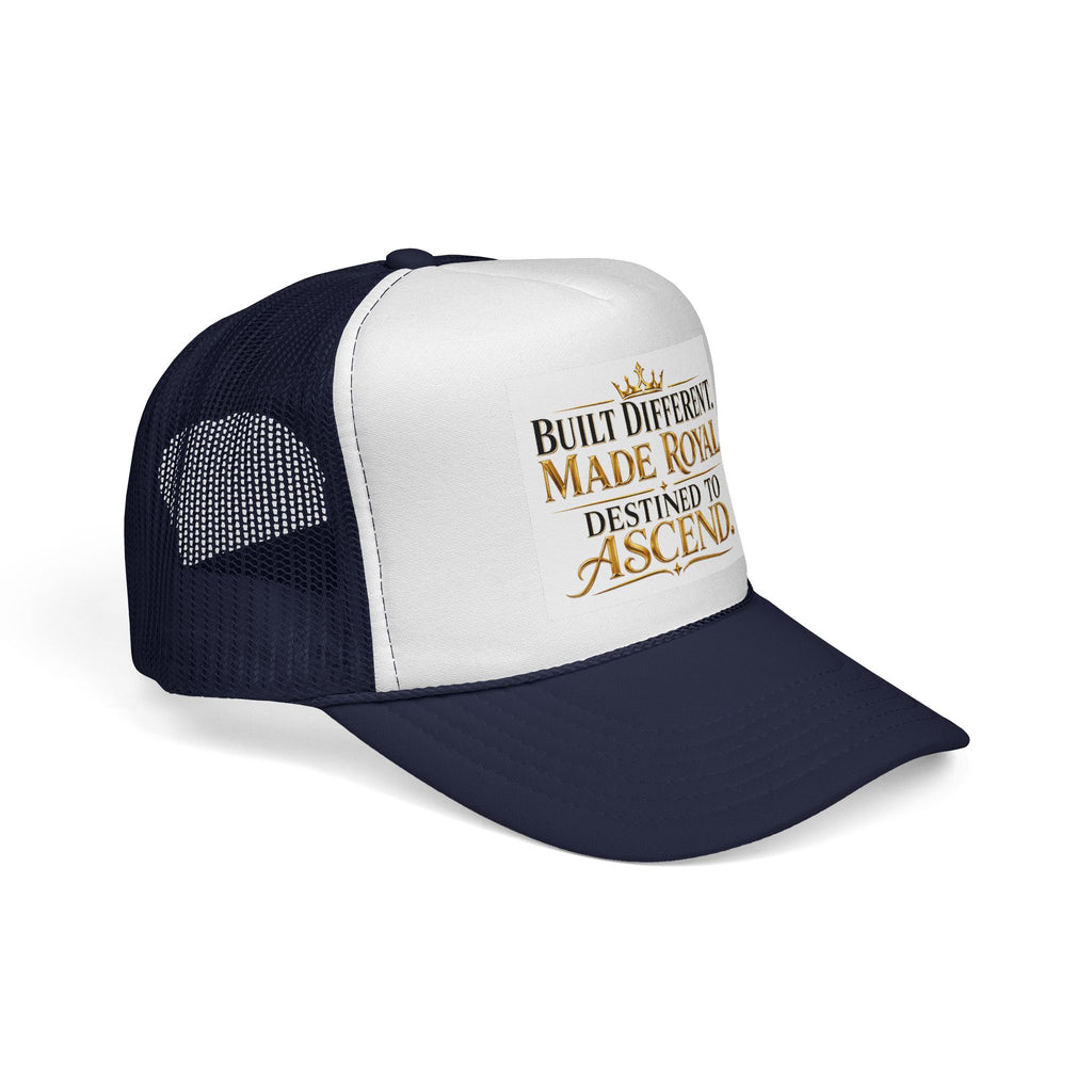 Made Royal Trucker Cap — "Built Different. Made Royal. Destined to Ascend." Inspirational Mesh Hat