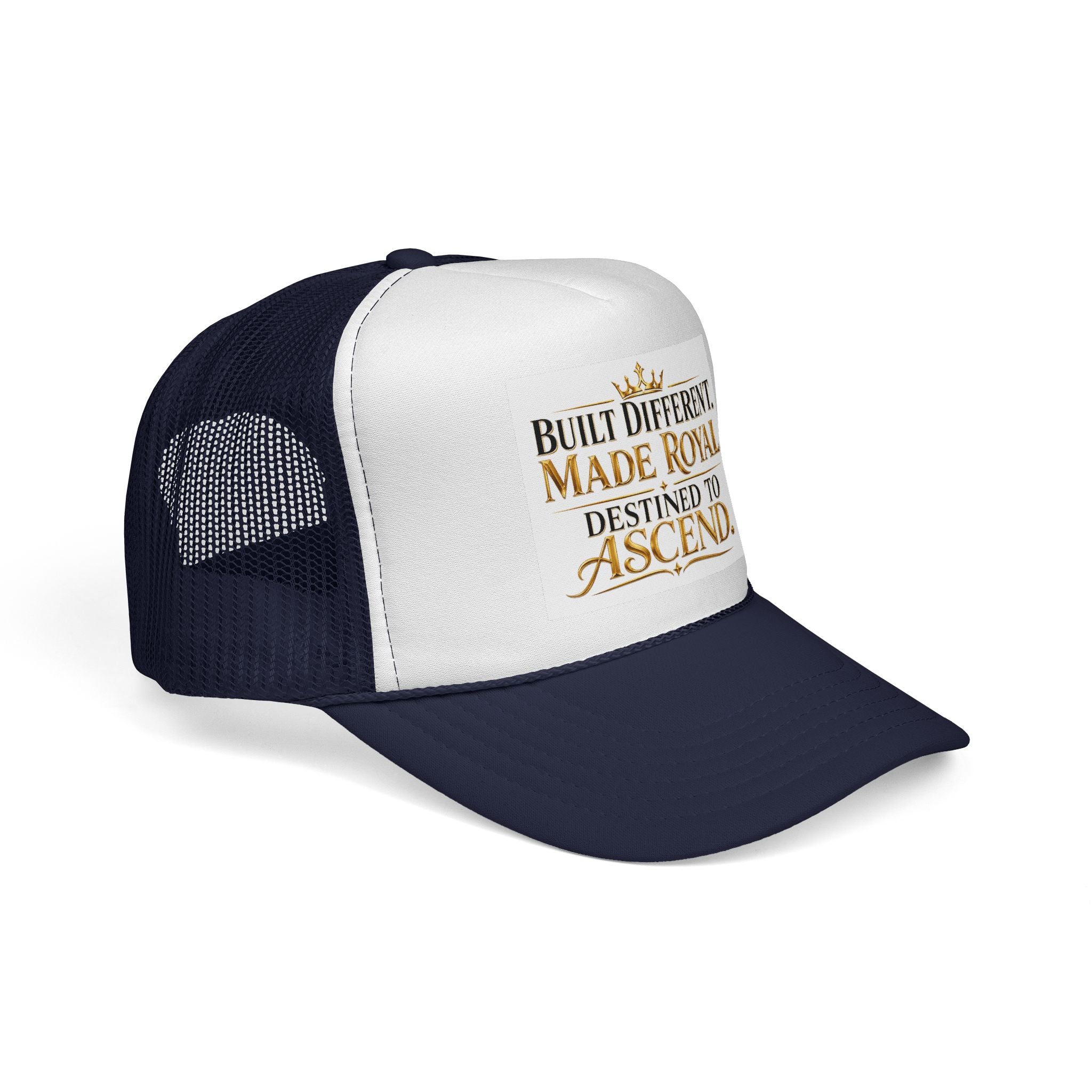 Made Royal Trucker Cap — "Built Different. Made Royal. Destined to Ascend." Inspirational Mesh Hat