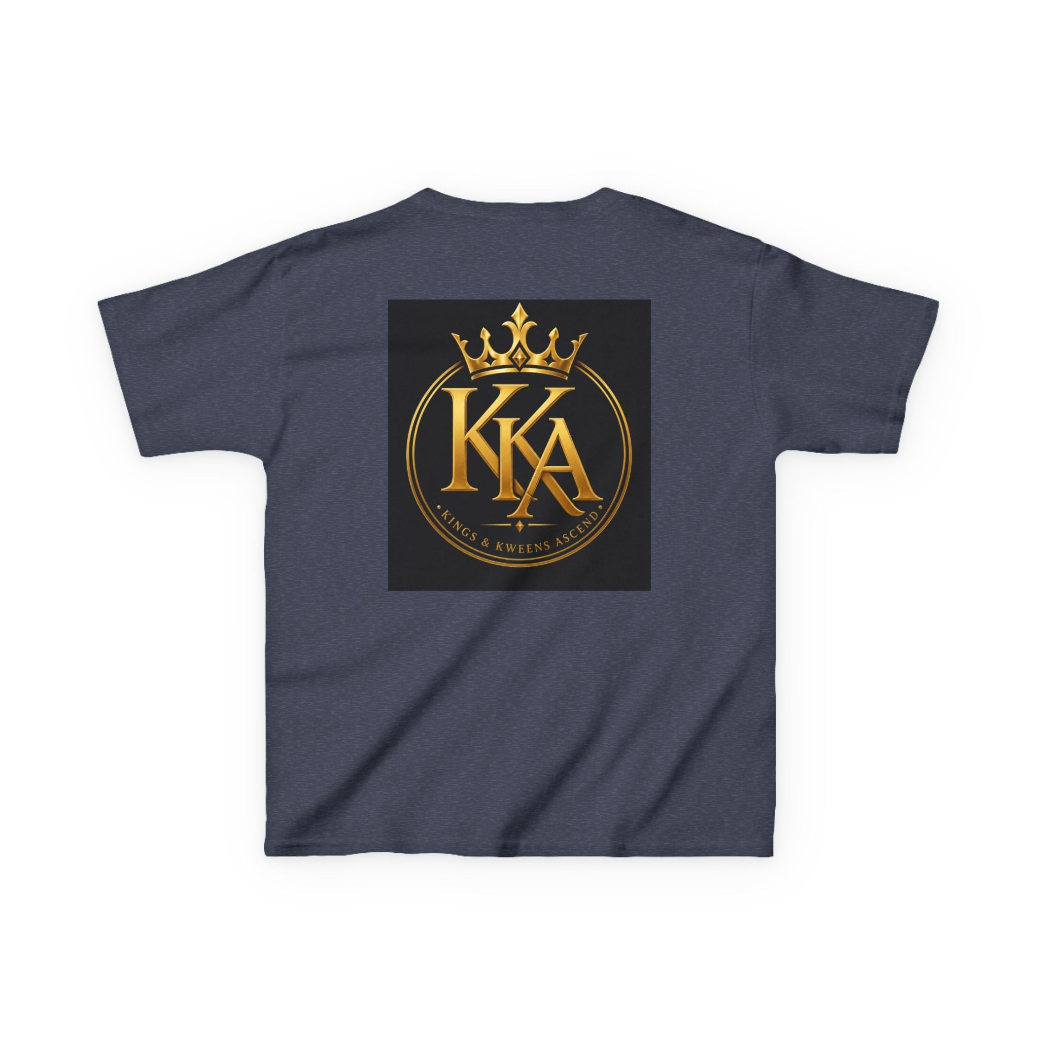 Kids Tee — "Built Different. Made Royal. Destined to Ascend." Gold Crown Graphic