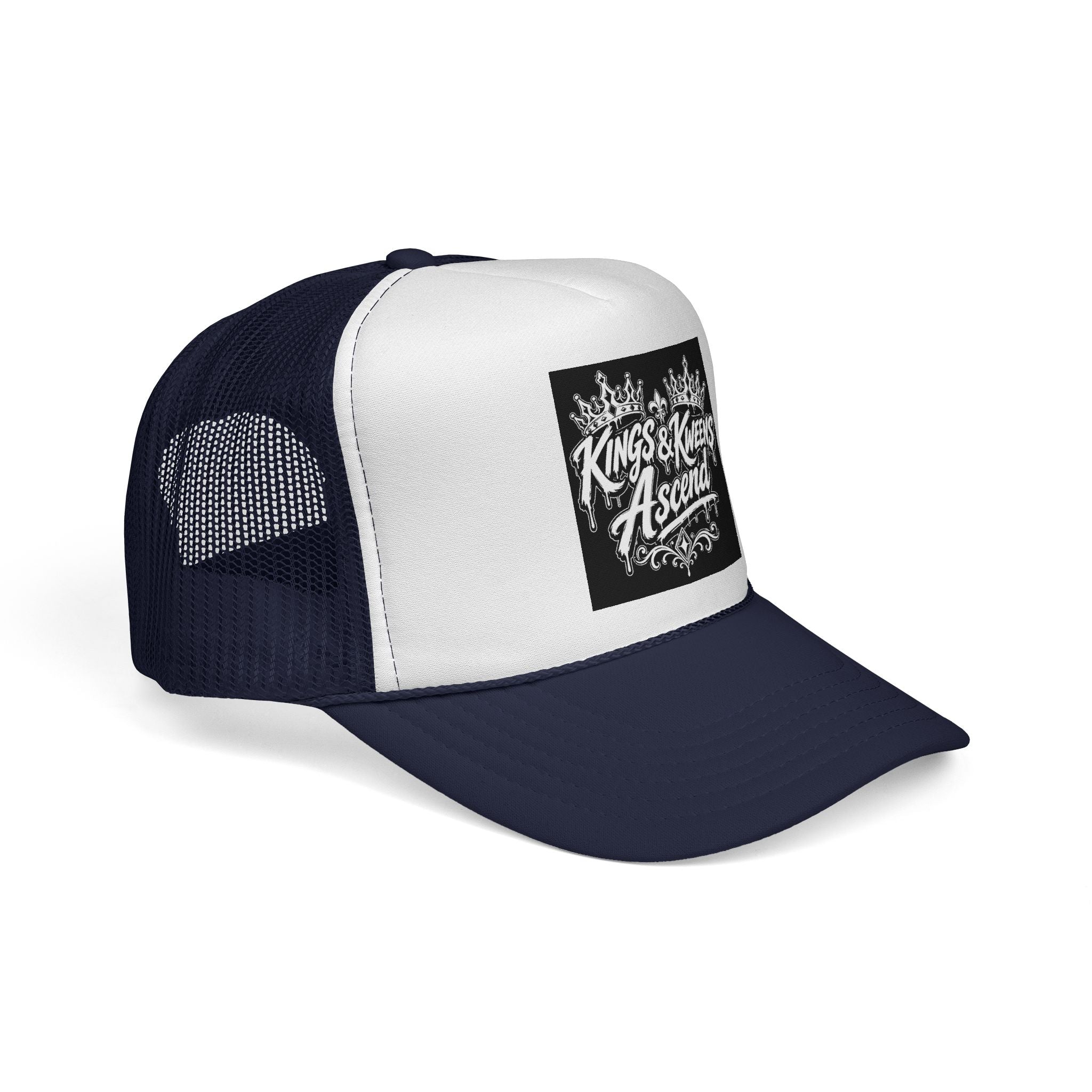 Trucker Cap — "Kings & Knees Ascend" Crown Graphic Mesh Hat