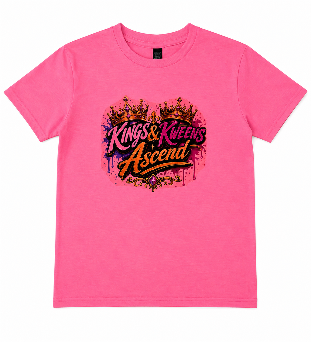 Kids Royal Ascend Graphic Tee – Hot Pink