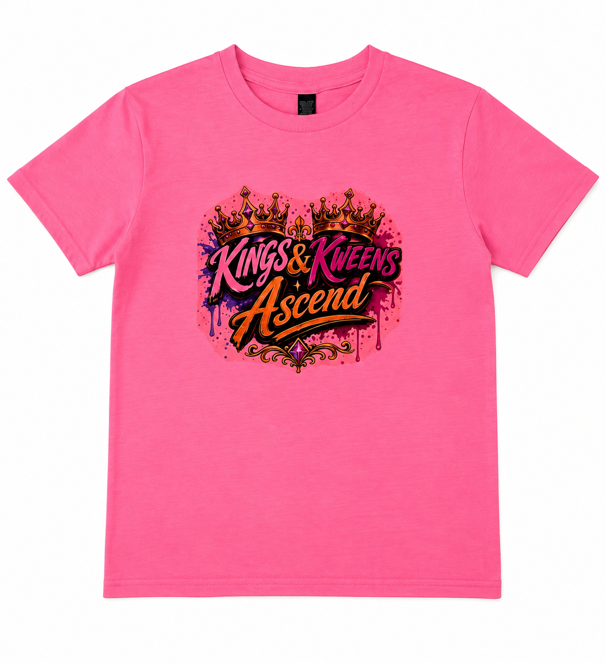 Kids Royal Ascend Graphic Tee – Hot Pink