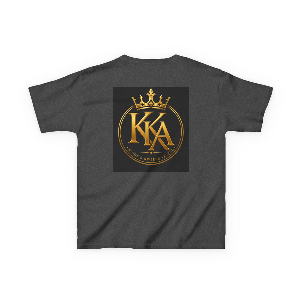 Kids Tee — "Built Different. Made Royal. Destined to Ascend." Gold Crown Graphic
