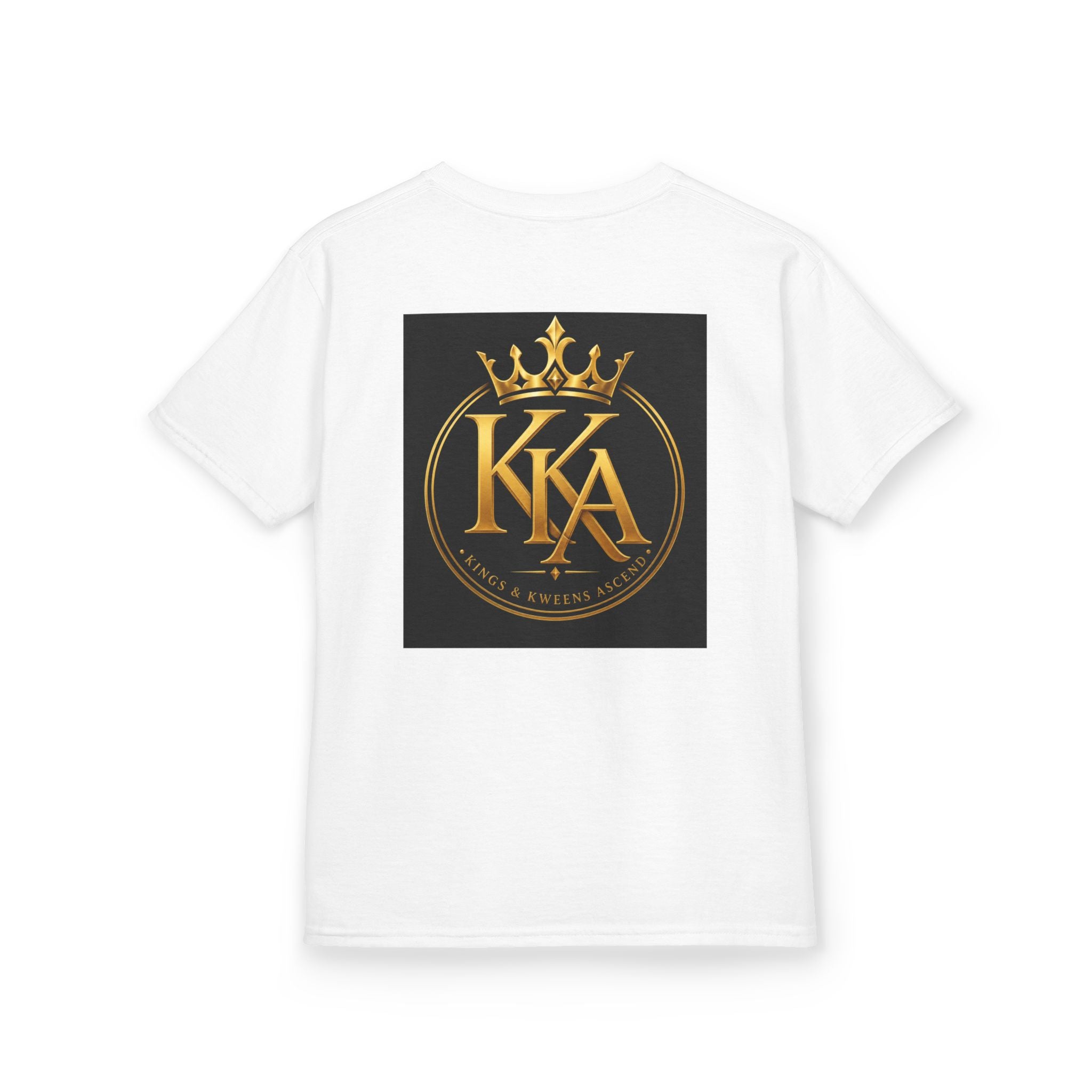 Kids Tee — "Built Different. Made Royal. Destined to Ascend." Gold Crown Graphic