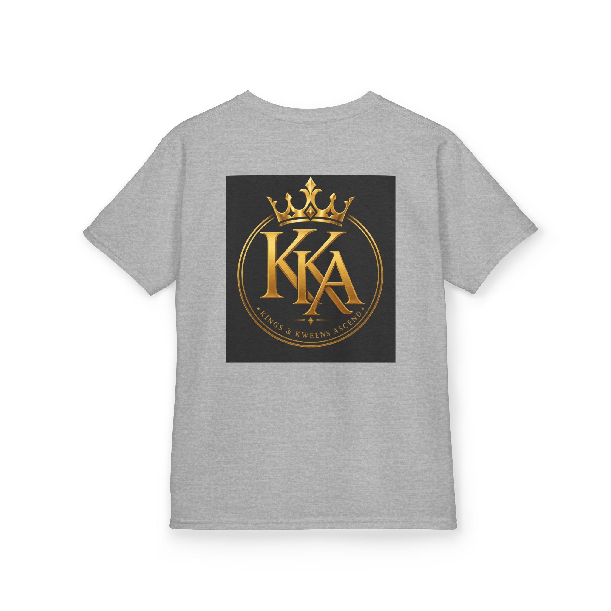 Kids Tee — "Built Different. Made Royal. Destined to Ascend." Gold Crown Graphic