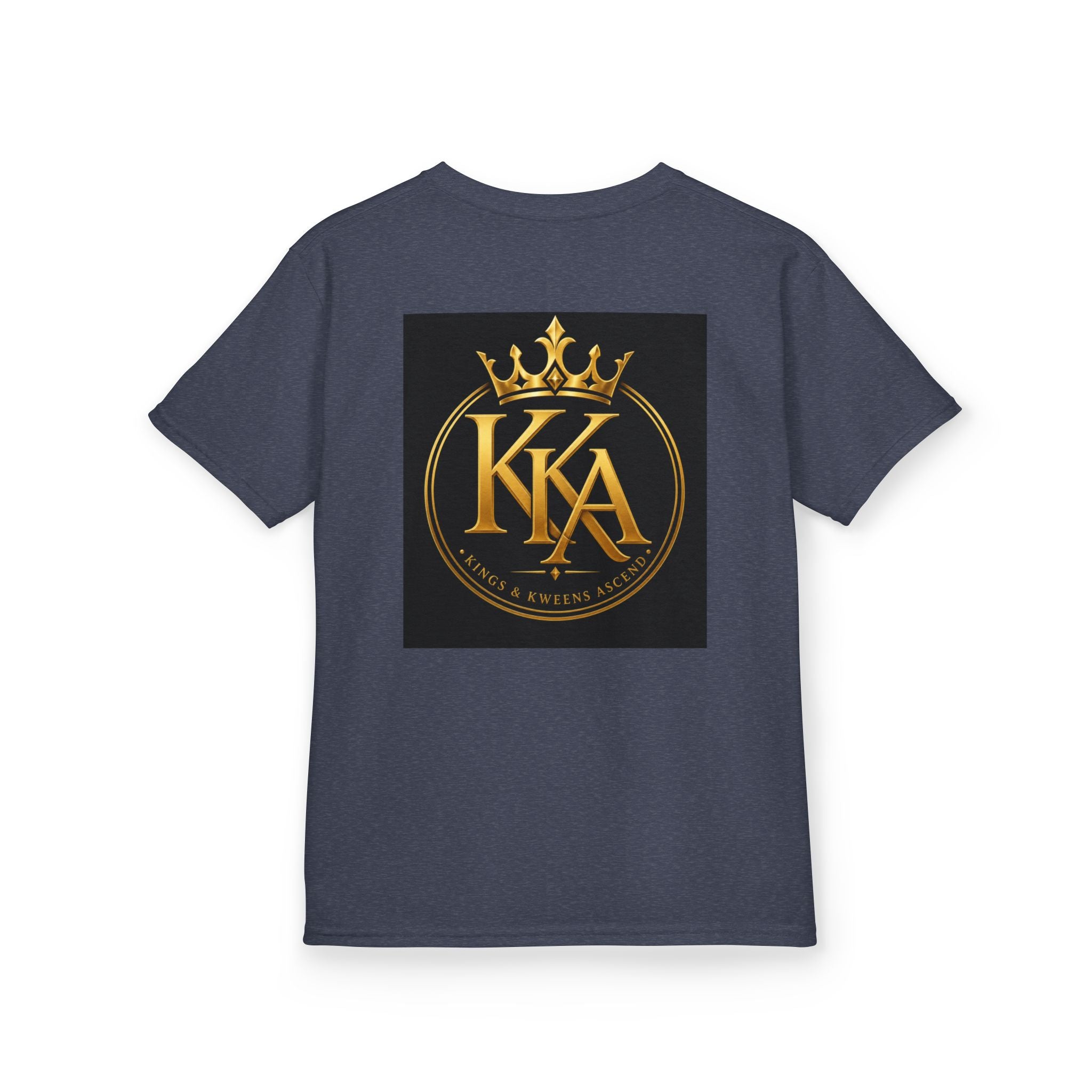 Kids Tee — "Built Different. Made Royal. Destined to Ascend." Gold Crown Graphic
