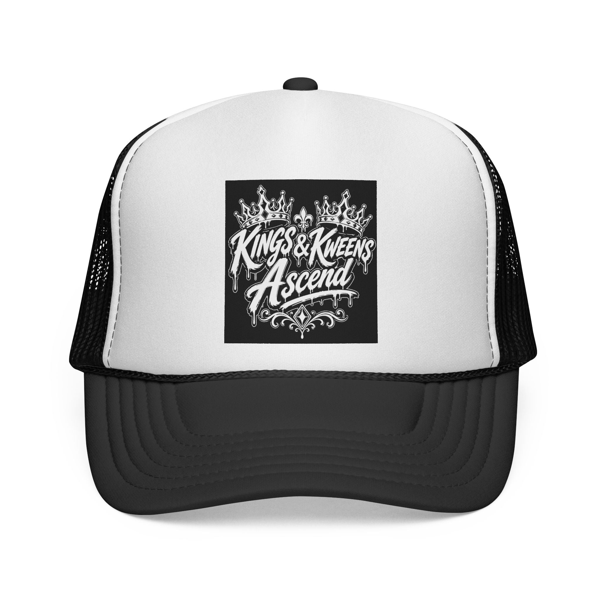 Trucker Cap — "Kings & Knees Ascend" Crown Graphic Mesh Hat
