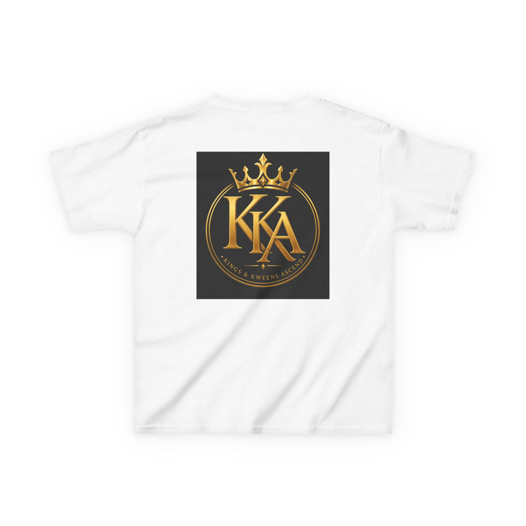 Kids Tee — "Built Different. Made Royal. Destined to Ascend." Gold Crown Graphic