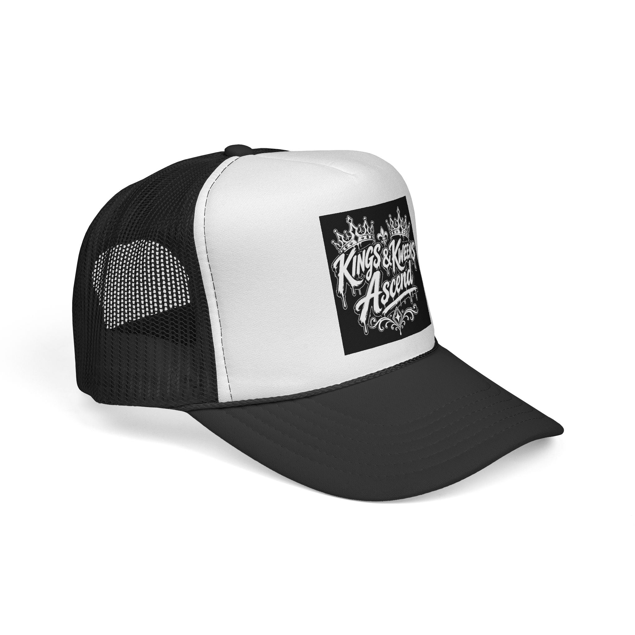 Trucker Cap — "Kings & Knees Ascend" Crown Graphic Mesh Hat