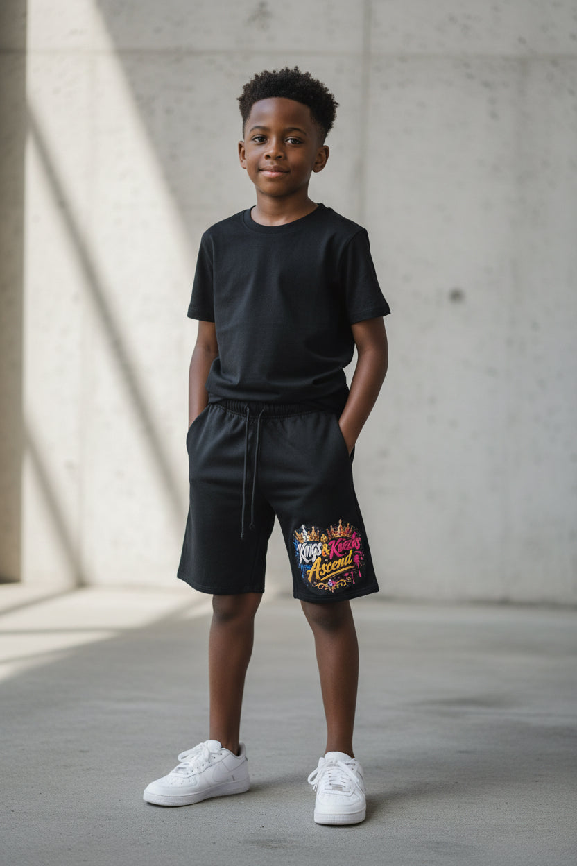 Kings & Kweens Ascend Signature Fleece Shorts – Classic Black