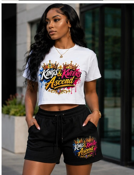 Kings & Kweens Ascend Signature Logo Tee – Classic White