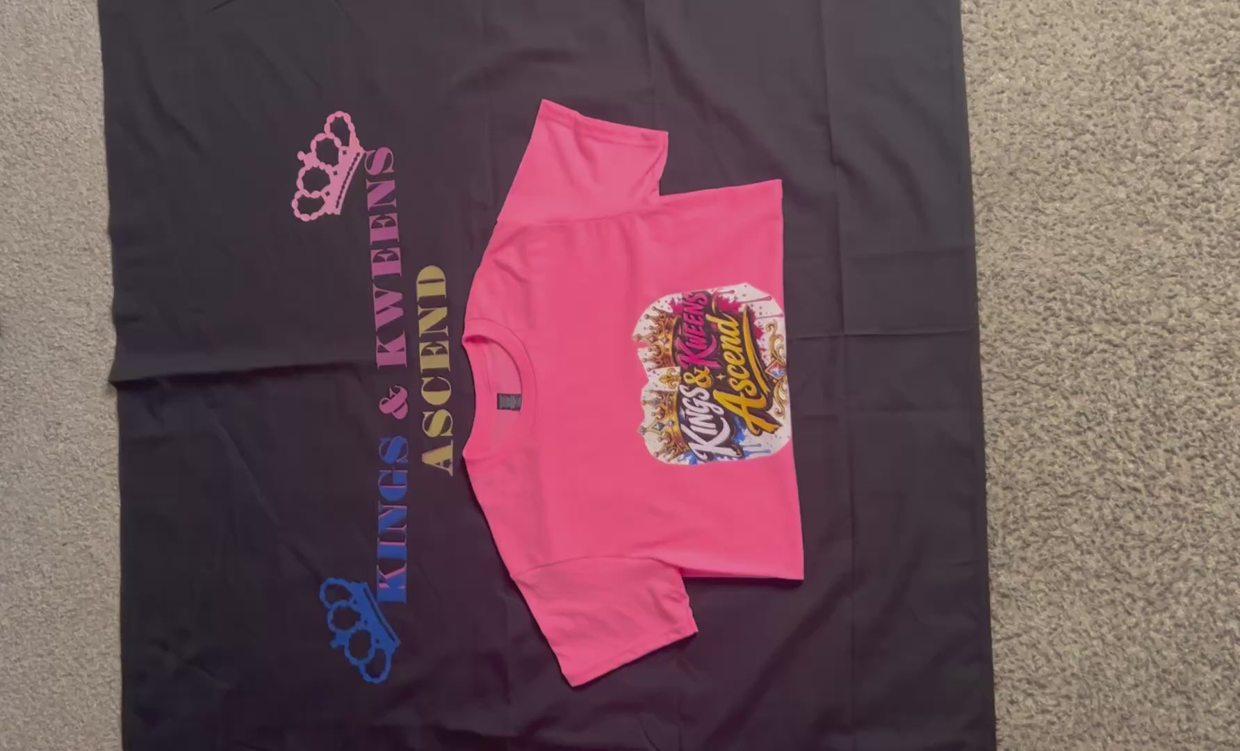 Kings & Kweens Ascend Signature Logo Tee – Vibrant Pink